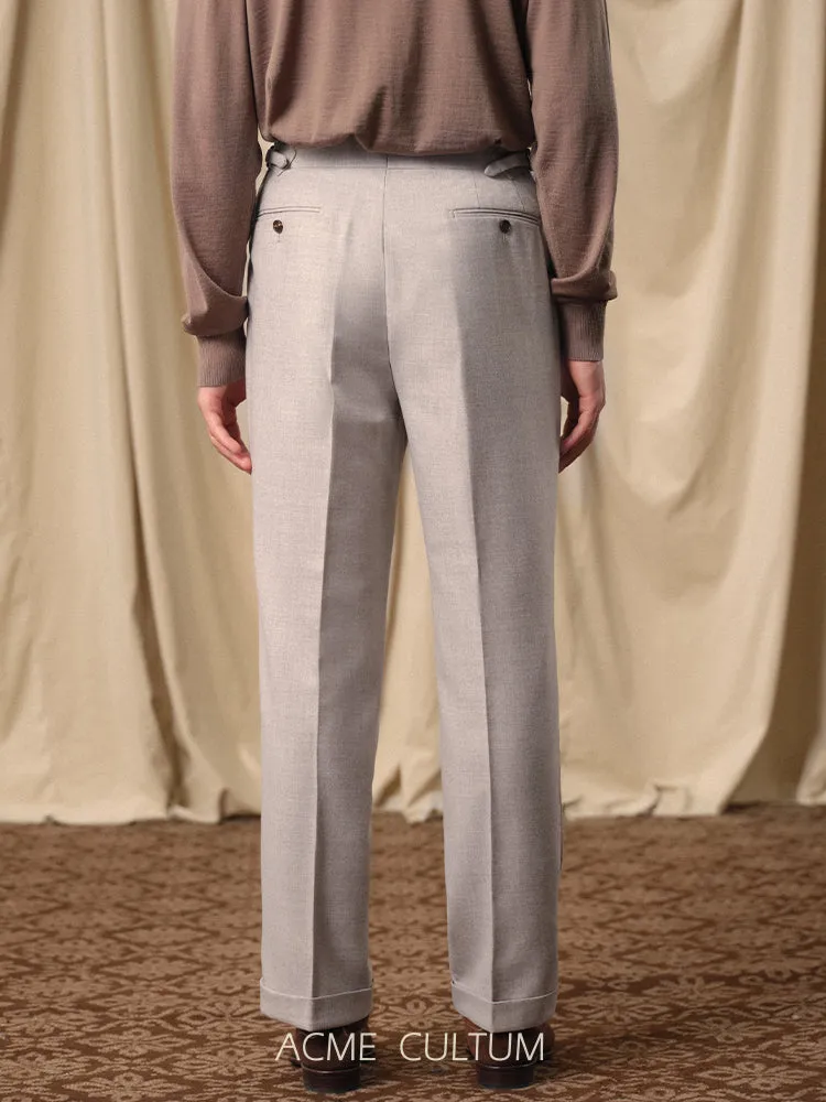 Virgin Wool Flannel Trousers