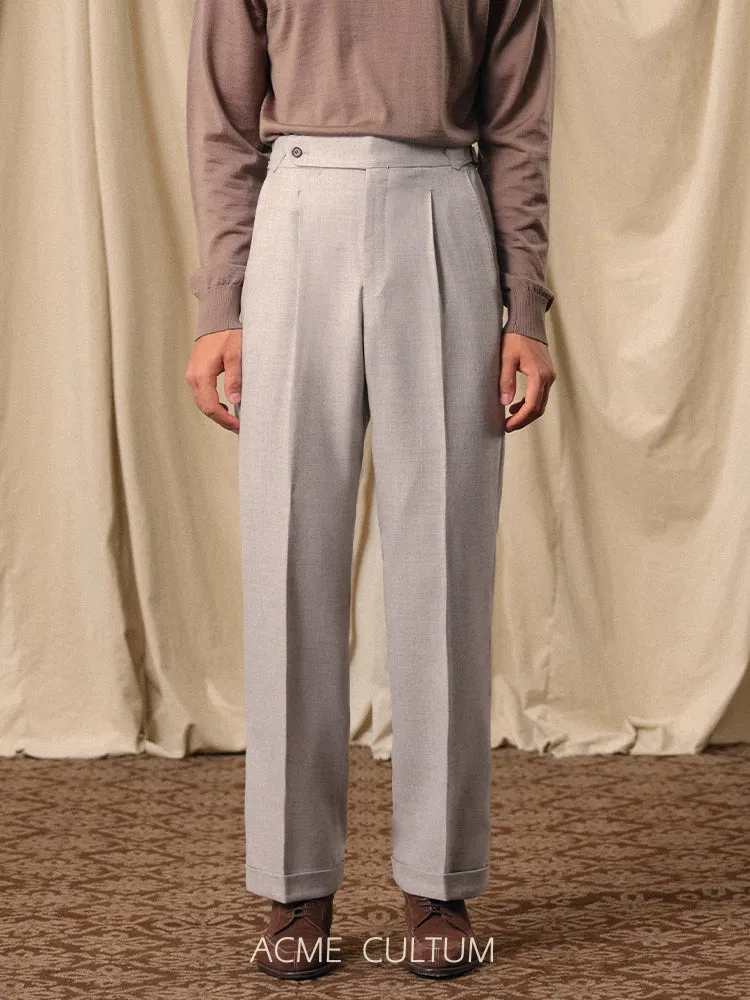 Virgin Wool Flannel Trousers