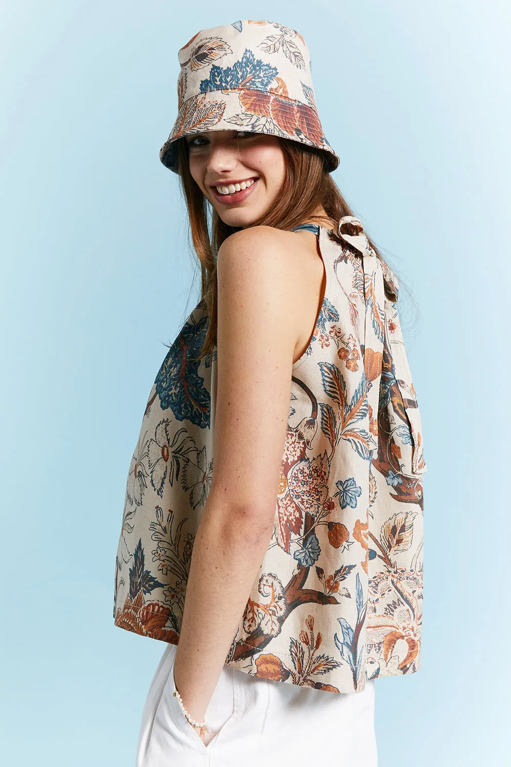 Wardian Bow Back Top Sand Multi