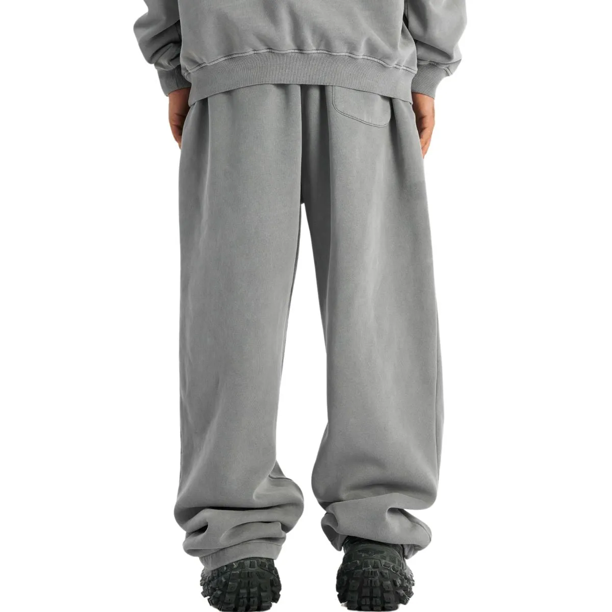 Washed Straight Leg Thick Sweatpants