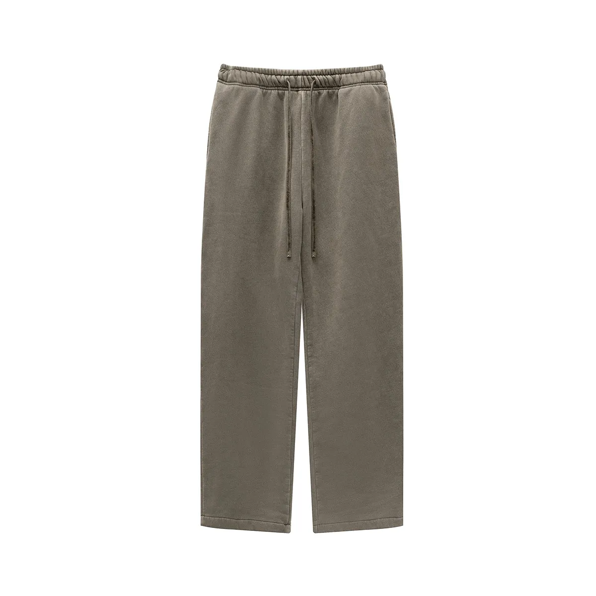 Washed Straight Leg Thick Sweatpants