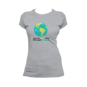 Weird Science Keep The Earth Clean It's Not Uranus Official Women's T-shirt (Heather Grey)