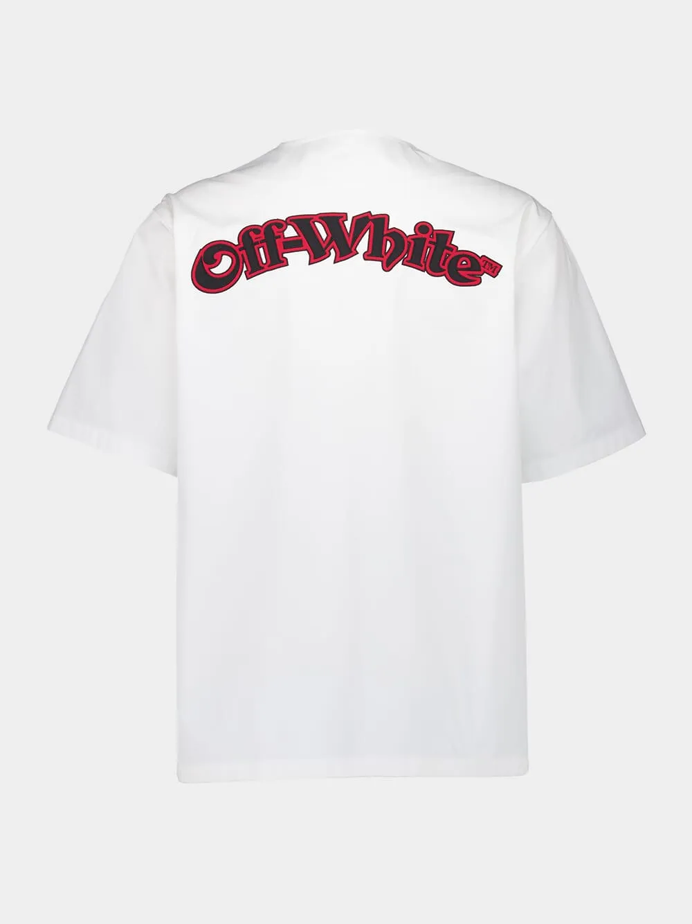 White Cotton V-neck Shirt