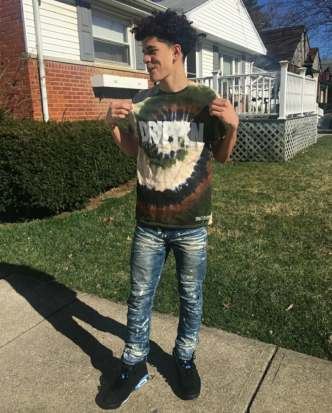 White Drippin | Camo Tie Tee
