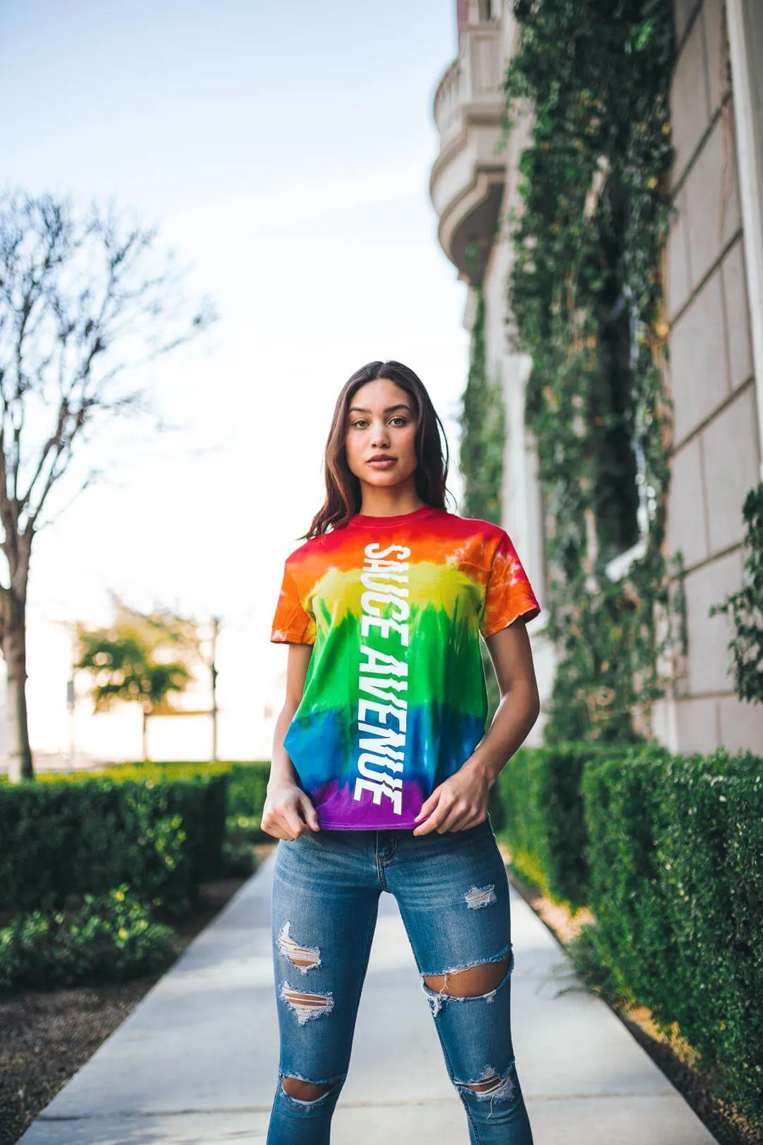 White SA (Vertical Big) | Pride Tee