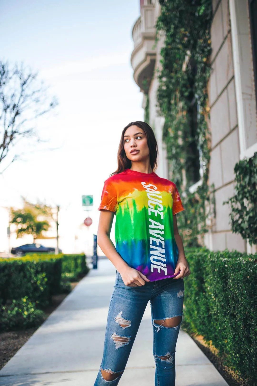 White SA (Vertical Big) | Pride Tee