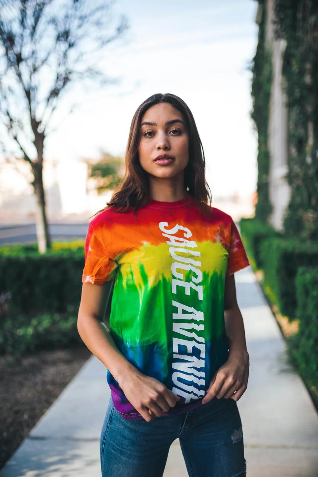 White SA (Vertical Big) | Pride Tee