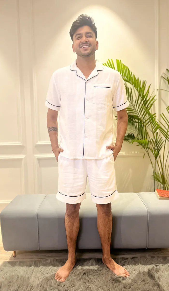 White's a Vibe! | White Co-ord Set | LOUNGEWEAR SET | 100% Cotton