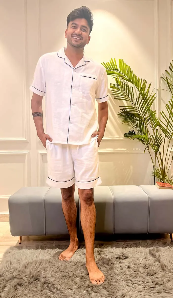 White's a Vibe! | White Co-ord Set | LOUNGEWEAR SET | 100% Cotton