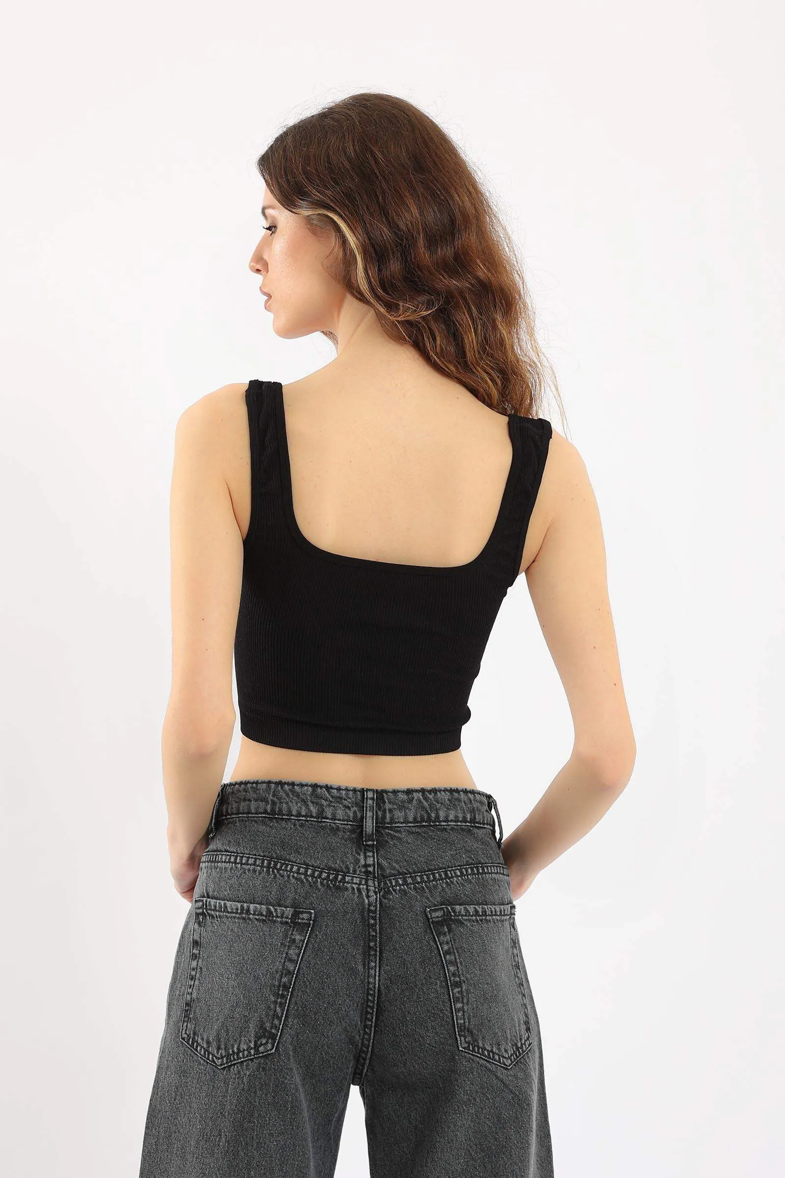 Wide Strap Crop Top