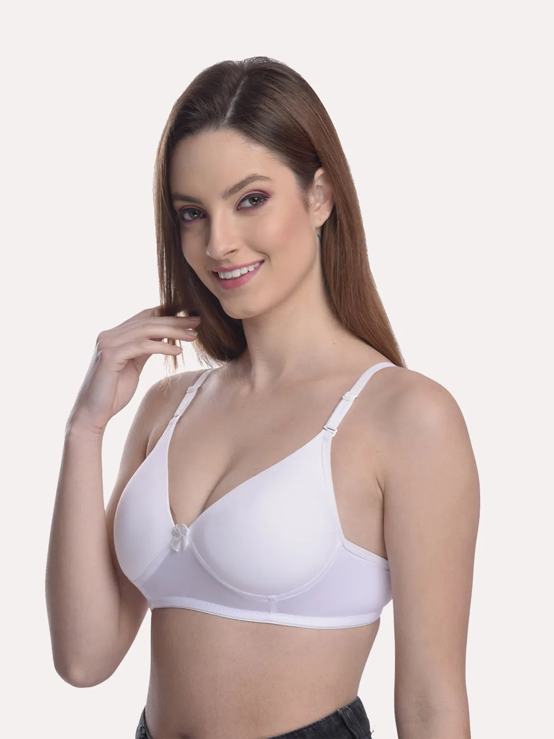 Women Pack Of 3 Lightly Padded & Non Wired Seamless Bra light Multi
