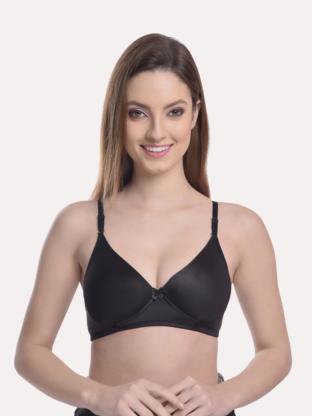 Women Pack Of 3 Lightly Padded & Non Wired Seamless Bra light Multi