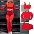 Women Sport Set Female Two Piece Crop Top Bra Booty Leggings Workout Outfit Fitness Wear Run Gym Suit Female Yoga Sets Clothes