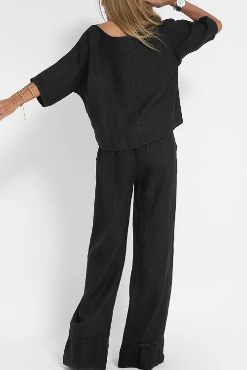 Women's Cotton-Linen Suit