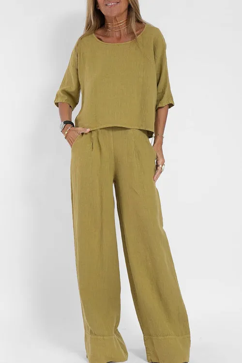 Women's Cotton-Linen Suit