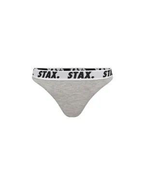 Womens G-string - Marle Grey
