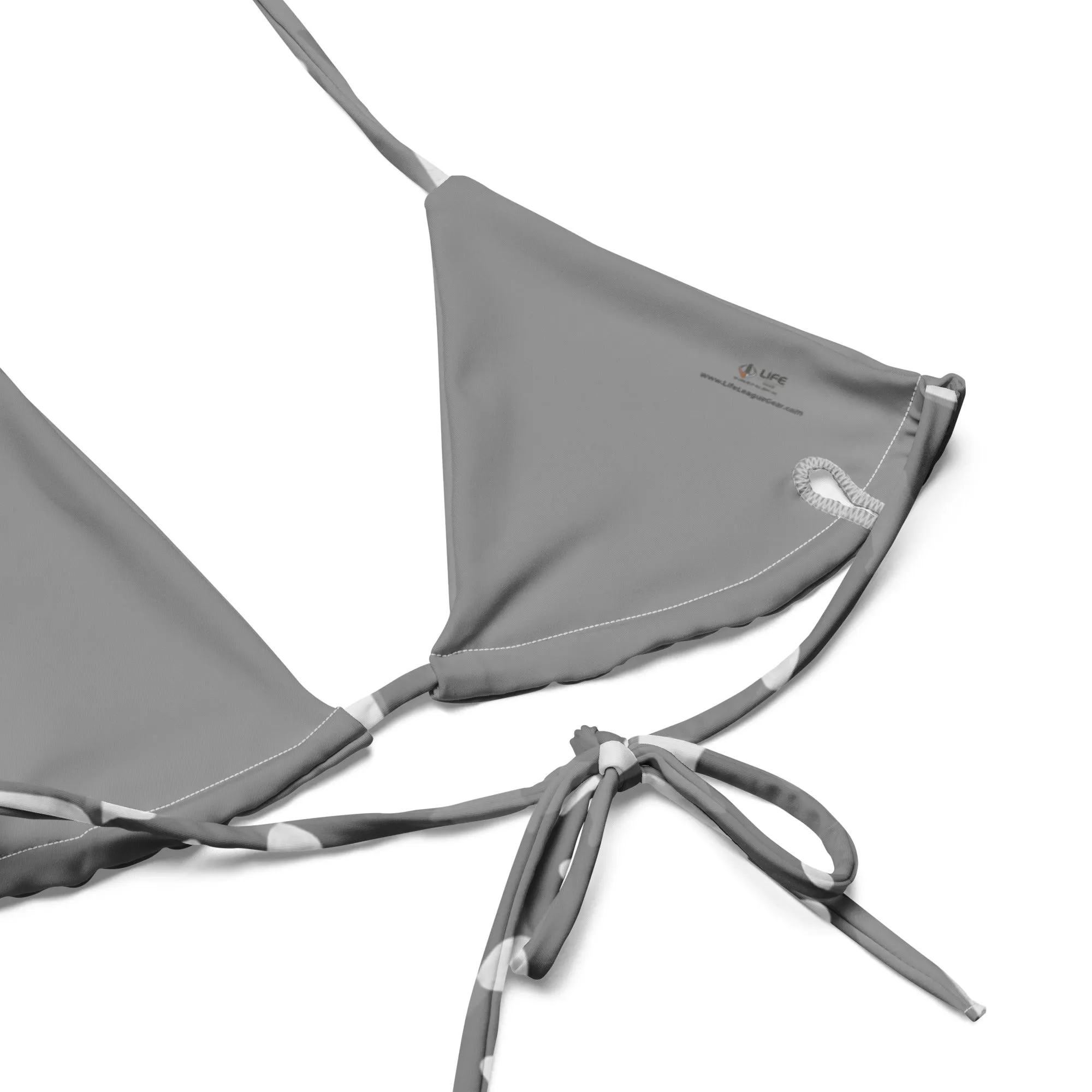 Women's Summer - String Bikini Top - Grey Camo