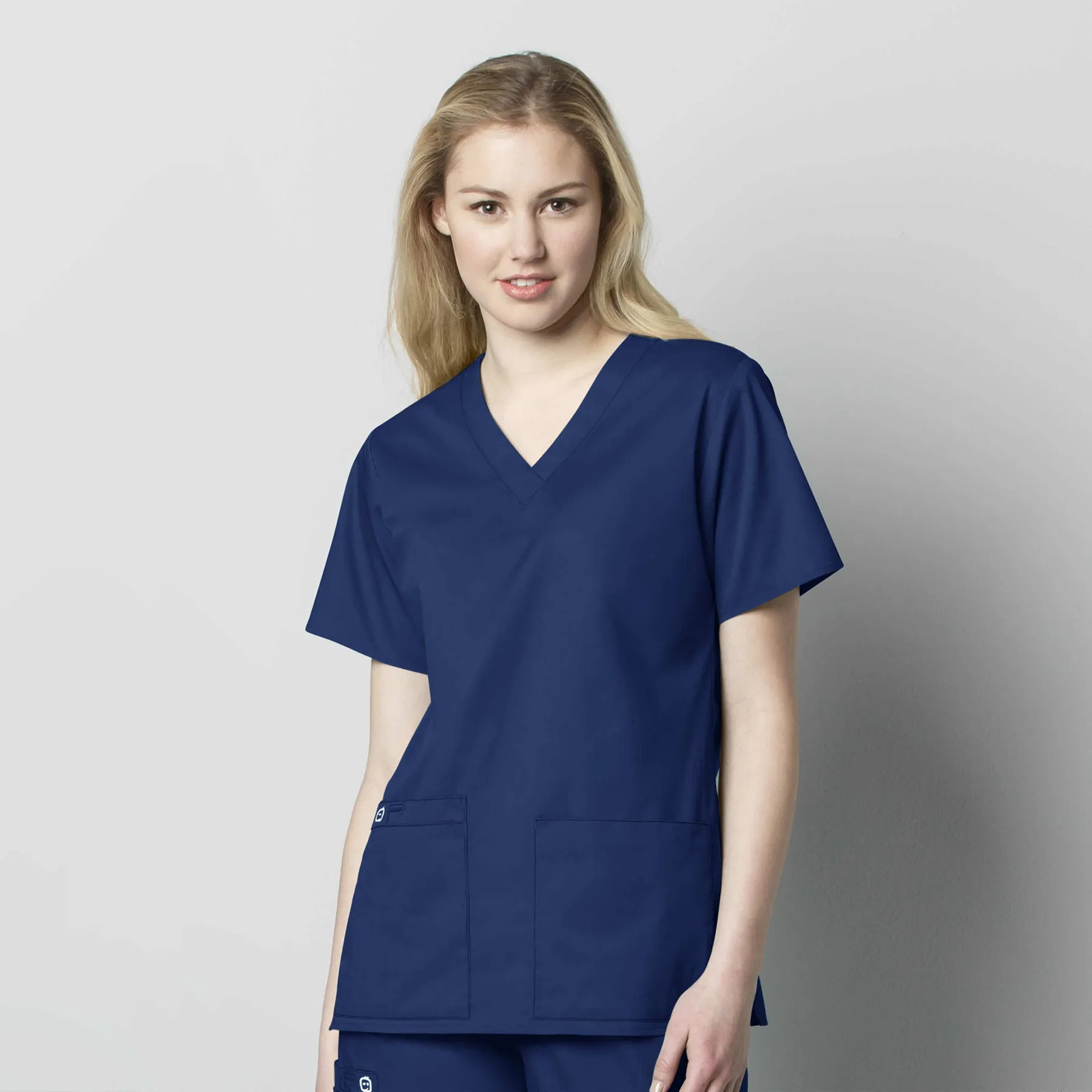 WonderWORK 101 V-Neck Scrub Top Navy