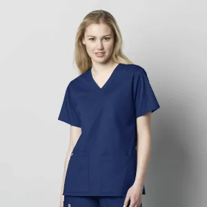 WonderWORK 101 V-Neck Scrub Top Navy