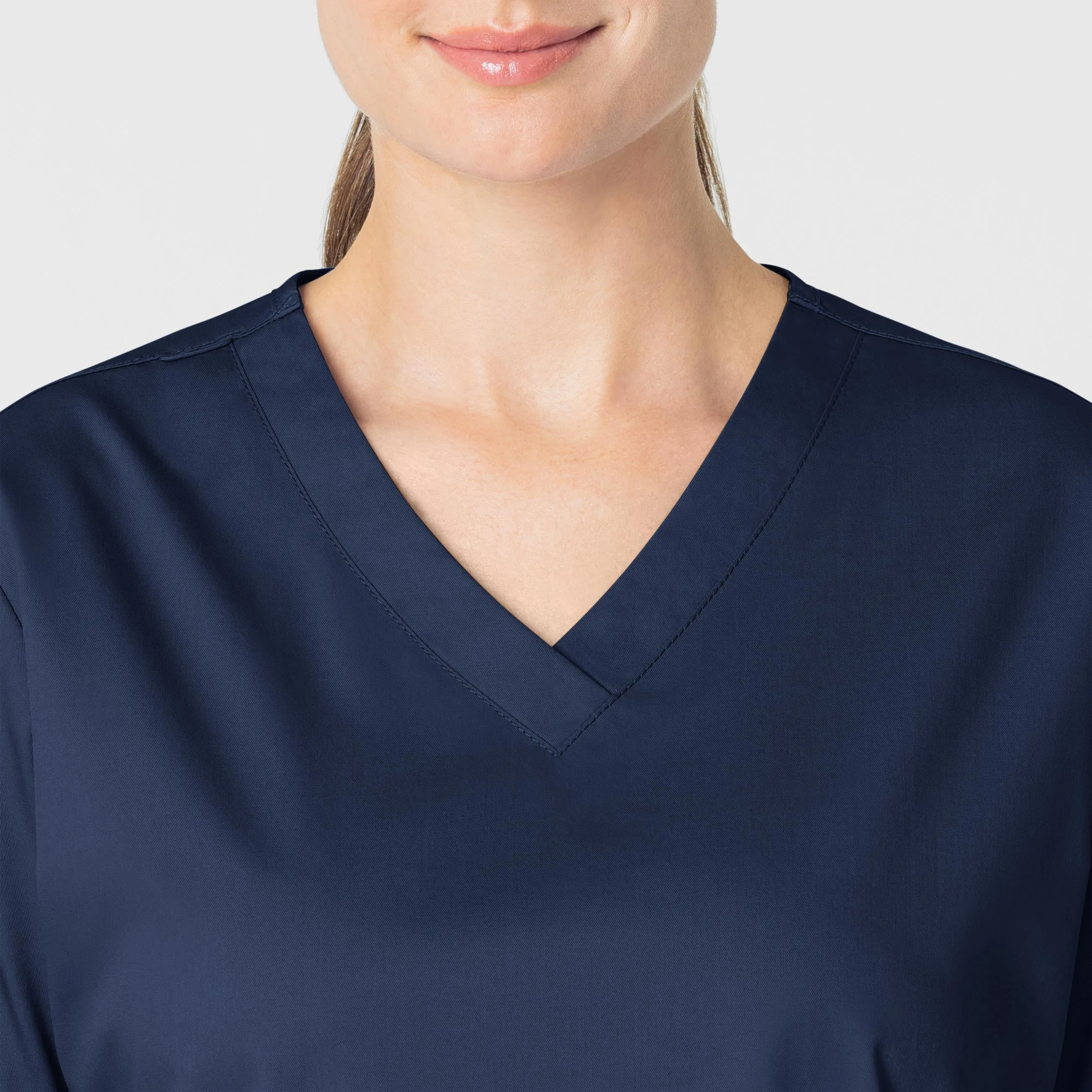 WonderWORK 101 V-Neck Scrub Top Navy