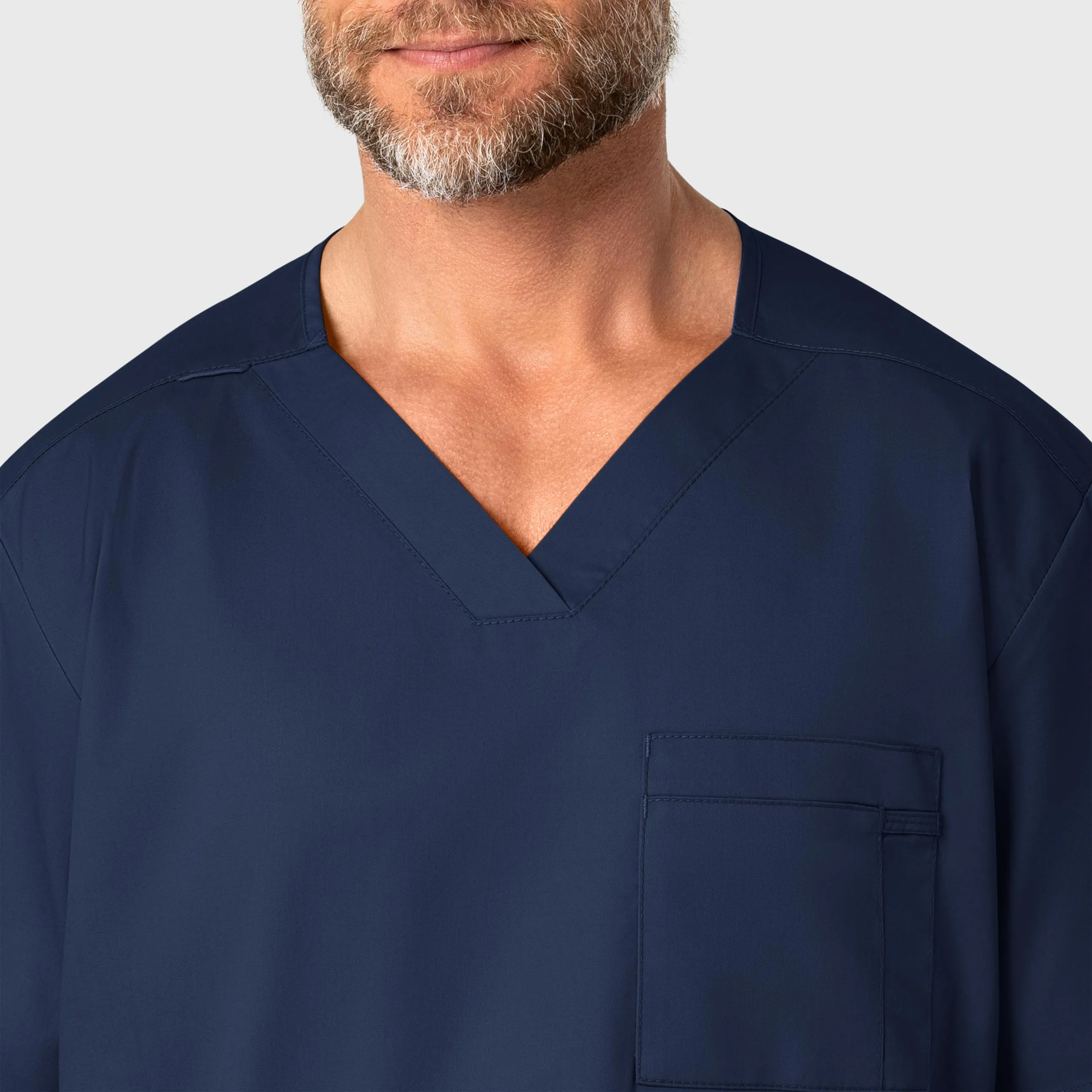 WonderWORK 103 Men's V-Neck Scrub Top Navy