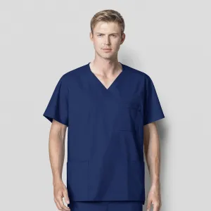 WonderWORK 103 Men's V-Neck Scrub Top Navy
