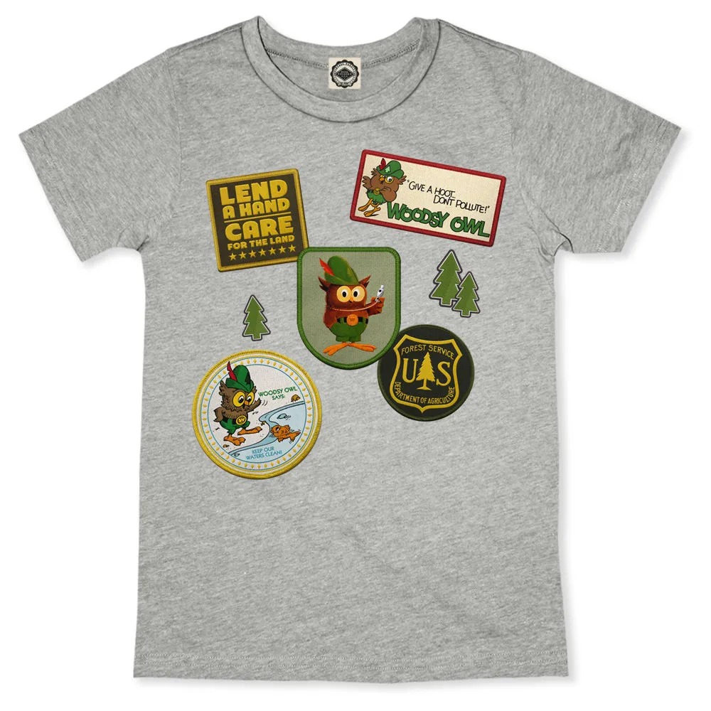 Woodsy Owl Patches Kid's Tee