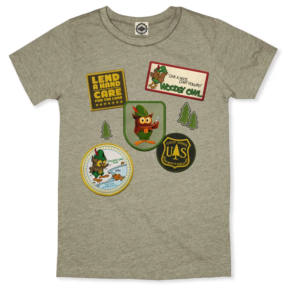 Woodsy Owl Patches Kid's Tee