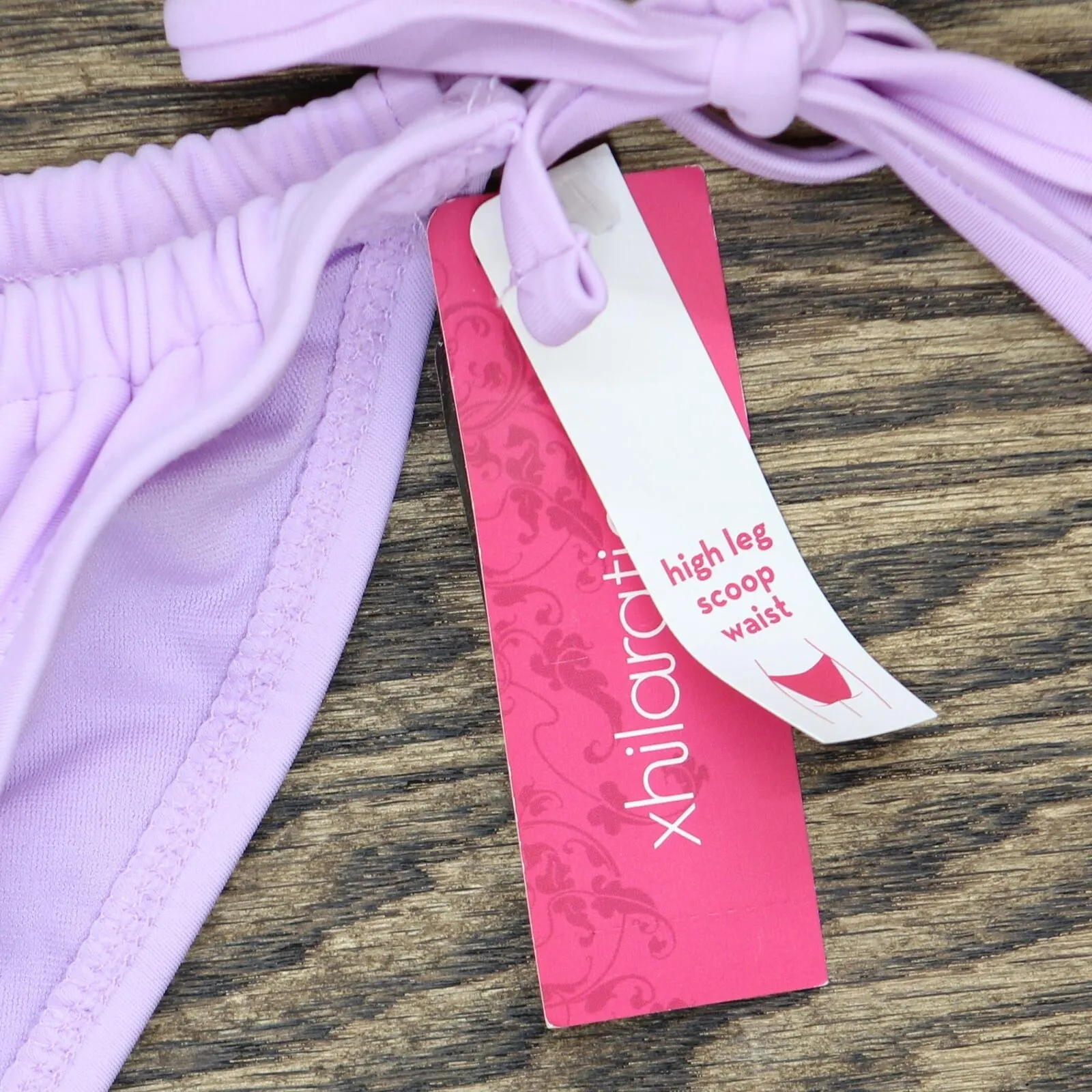 Xhilaration Juniors' Shirred Tie Side Bikini Bottom 76565378 Lavender Purple XS