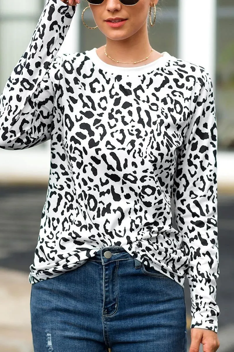 Xieyinshe Xieyinshe Autumn Leopard Tops