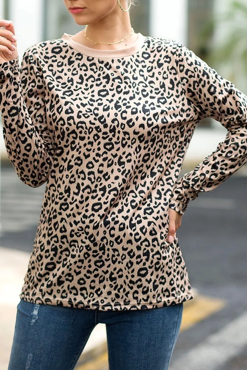 Xieyinshe Xieyinshe Autumn Leopard Tops