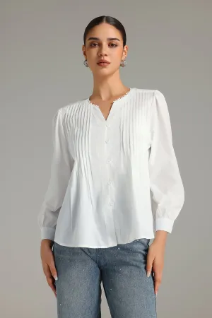 Yasir Pleated Long Sleeves Shirt