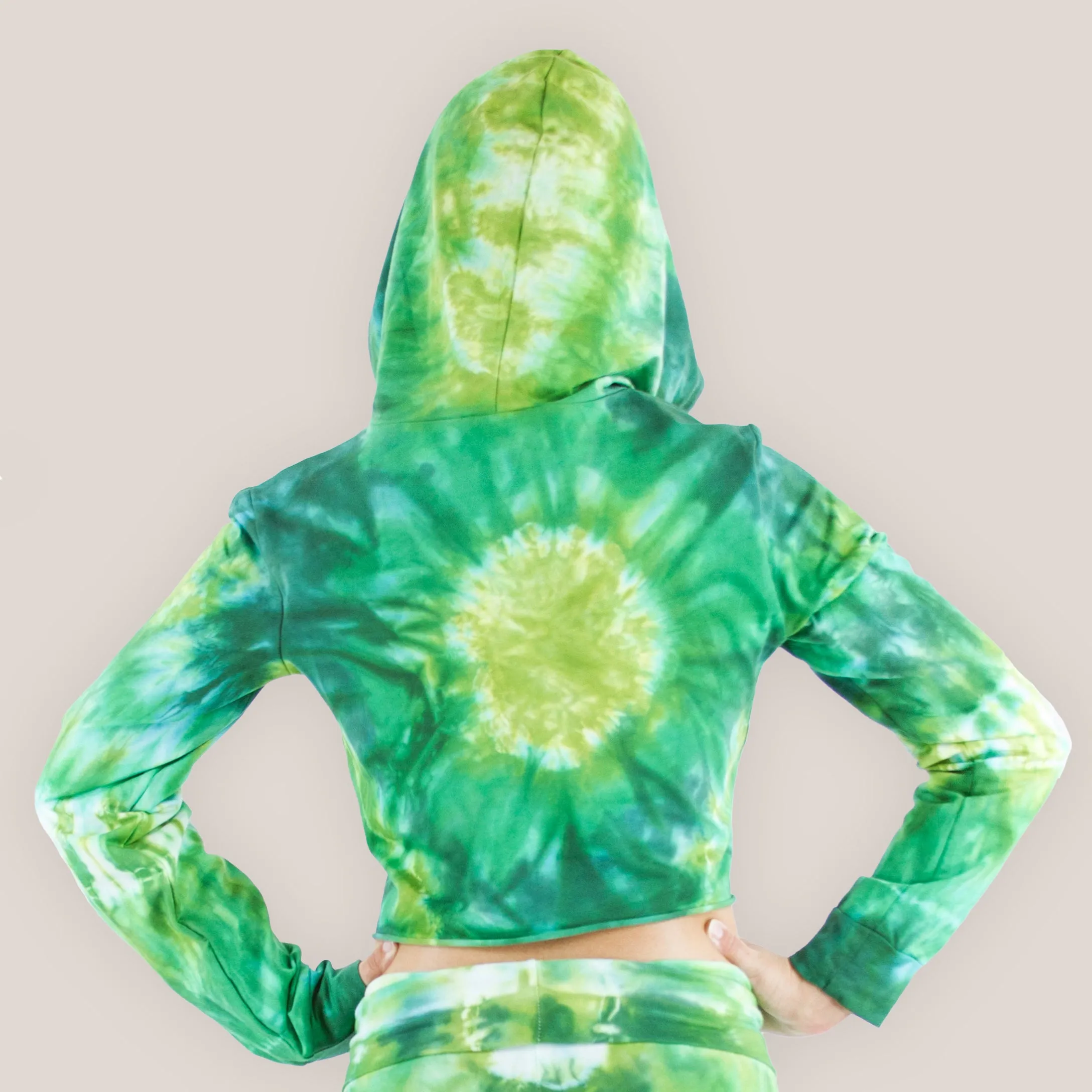 Zodiac Tie Dye Hoodie Crop Top