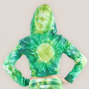 Zodiac Tie Dye Hoodie Crop Top