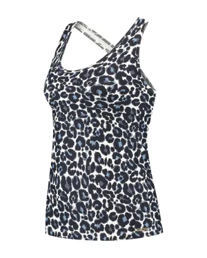 Zoe Top | Leopard Summer Blue